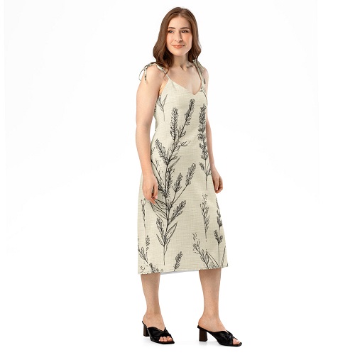 
L'Art du Presque Rien - Robe midi à bretelles